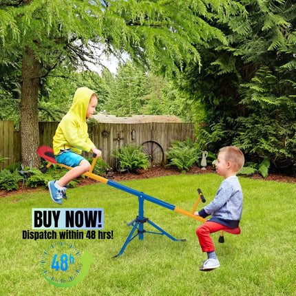 BD6- 360-Degree Rotation Seesaw, Indoor Outdoor Teeter Totter, Kids Playground Equipment for Backyard XH - Likeshoppe 