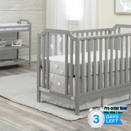 AO19- Celeste 3-in-1 Convertible Island Crib Light Gray - Likeshoppe 