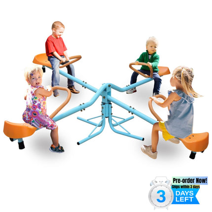 BD1- Outdoor Kids Spinning Seesaw Sit and Spin Teeter Totter Outdoor Playground Equipment Swivel Teeter Totter for Backyard - Likeshoppe 