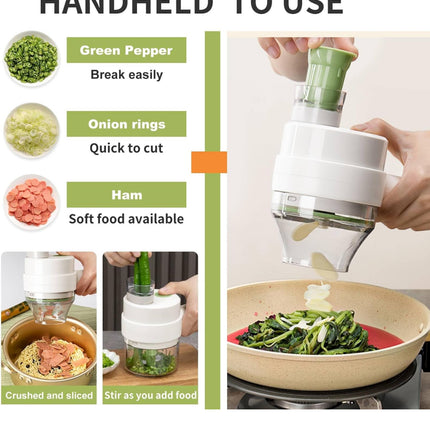 2A- 4 in1 Handheld Electric Vegetable Cutter/Slicer - Likeshoppe 