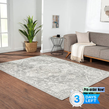 AQ8- Distressed Medallion Woven Area Rug - Likeshoppe 