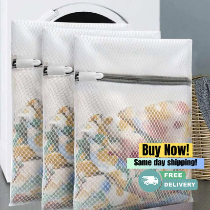 1C- 3-PC Set Mesh Laundry Bag - Likeshoppe 