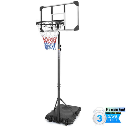 BG4-Portable Basketball Goal System with Stable Base and Wheels, use for Indoor Outdoor teenagers youth height adjustable 5.6 to 7ft Basketball Hoop 28 Inch Backboard - Likeshoppe 