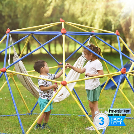 BB12- Kids Climbing Dome Jungle Gym - 10 ft Geometric Playground Dome Climber Play Center with Rust & UV Resistant Steel, Supporting 1000 LBS - Likeshoppe 