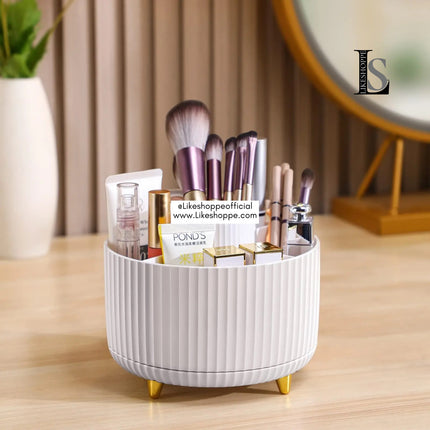 1A- Likeshoppe’s 360 Degree Rotating Makeup Storage Round Pencil Holder Desk Organizers with 5 Slots Desktop Dresser Office. - Likeshoppe 