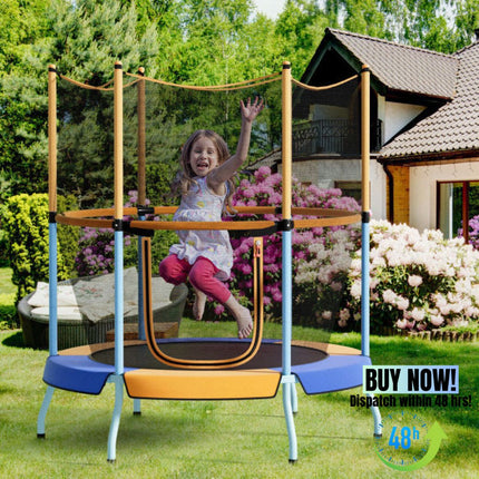 BA47- 48" Toddler Trampoline with Safety Enclosure Net - Likeshoppe 