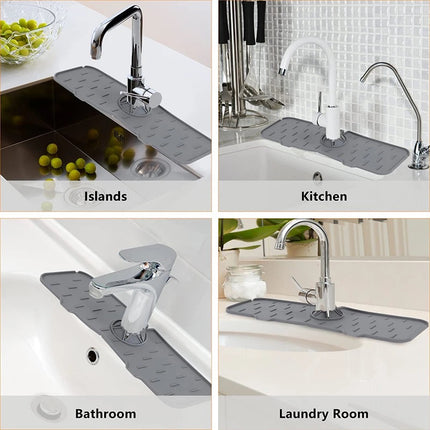 1B- 1 pc Likeshoppe’s Hot Sale Silicone Faucet Drip Catcher Sink Draining PadFaucet Absorbent Mat Sink Splash Guard Silicone Faucet Mat. - Likeshoppe 