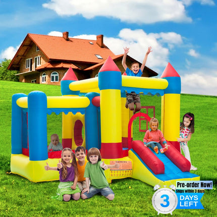 BC7-3.2*3*2.5m 420D Thick Oxford Cloth Inflatable Bounce House Castle Ball Pit Jumper Kids Play Castle Multicolor - Likeshoppe 