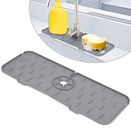 1B- 1 pc Likeshoppe’s Hot Sale Silicone Faucet Drip Catcher Sink Draining PadFaucet Absorbent Mat Sink Splash Guard Silicone Faucet Mat. - Likeshoppe 