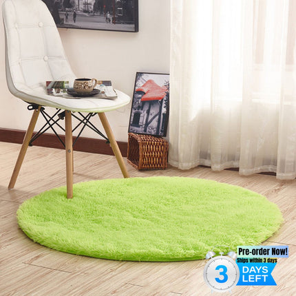 AR7- Round Rug for Bedroom, Fluffy Round Circle Rug for Kids Room