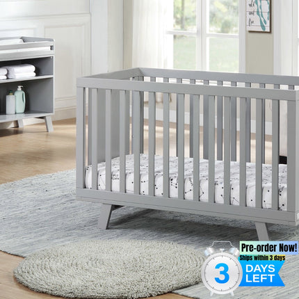 AO18-Livia 3-in-1 Convertible Island Crib Gray/Gray - Likeshoppe 