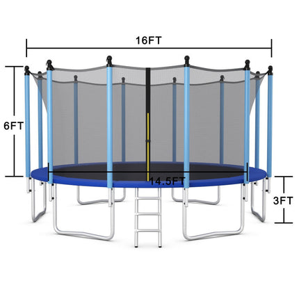 BA48- Outdoor Trampoline with Safety Closure Net - Likeshoppe 