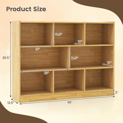 AT22- 3-Tier Open Bookcase 8-Cube Floor Standing Storage Shelves Display Cabinet - Likeshoppe 