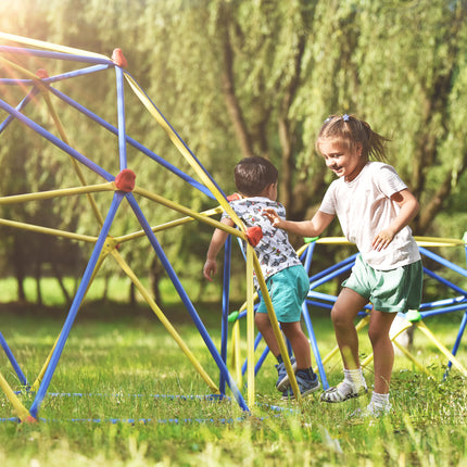 BB12- Kids Climbing Dome Jungle Gym - 10 ft Geometric Playground Dome Climber Play Center with Rust & UV Resistant Steel, Supporting 1000 LBS - Likeshoppe 