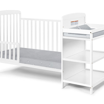 AO22- Ramsey 3-in-1 Convertible Crib and Changer Combo White - Likeshoppe 