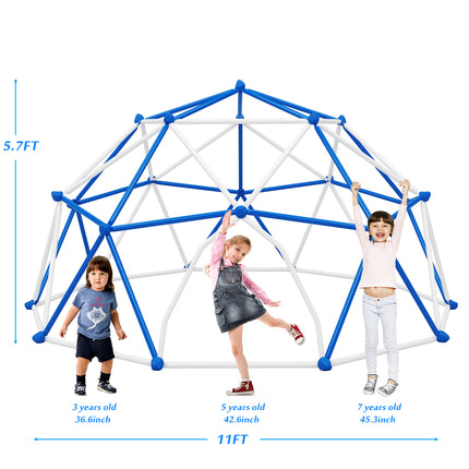 BB10- 11ft Geometric Dome Climber Play Center, Kids Climbing Dome Tower, Rust & UV Resistant Steel Supporting 900 LBS - Likeshoppe 