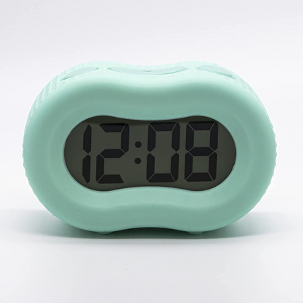 CH25- Timelink Rubber Smartlight Fashion Digital LCD Bedside or Travel Alarm Clock - Mint Green - Likeshoppe 