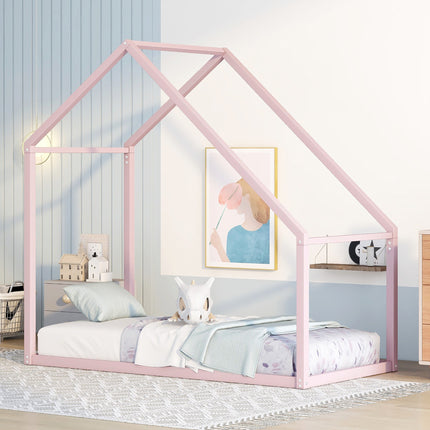 AS20- Twin Size Metal House Bed Kids Bed - Likeshoppe 