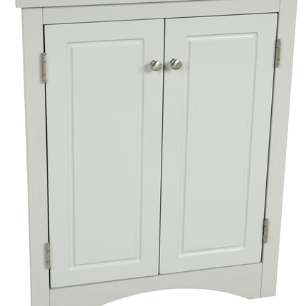 AM4- Triangle Bathroom Storage Cabinet with Adjustable Shelves;  Freestanding Floor Cabinet for Home Kitchen