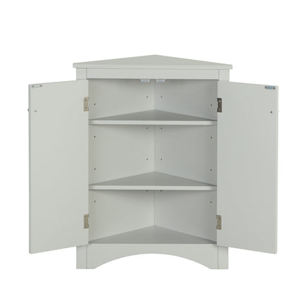 AM4- Triangle Bathroom Storage Cabinet with Adjustable Shelves;  Freestanding Floor Cabinet for Home Kitchen