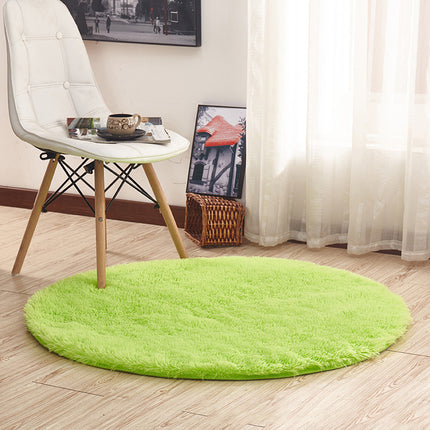 AR7- Round Rug for Bedroom, Fluffy Round Circle Rug for Kids Room