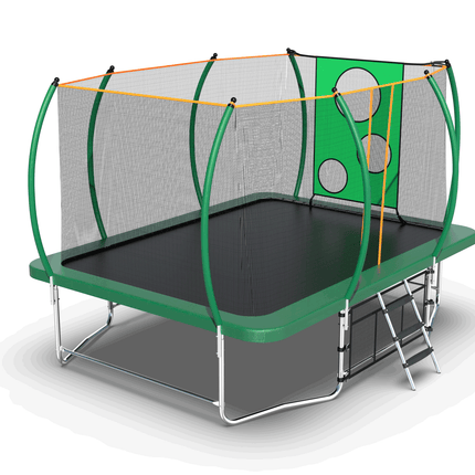 BA38- 8*14FT TRAMPOLINE GREEN - Likeshoppe 