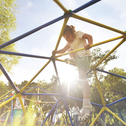 BB12- Kids Climbing Dome Jungle Gym - 10 ft Geometric Playground Dome Climber Play Center with Rust & UV Resistant Steel, Supporting 1000 LBS - Likeshoppe 