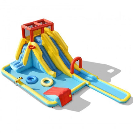 BC21- Inflatable Dual Slide Water Park Climbing Bouncer with 735W Air Blower - Likeshoppe 