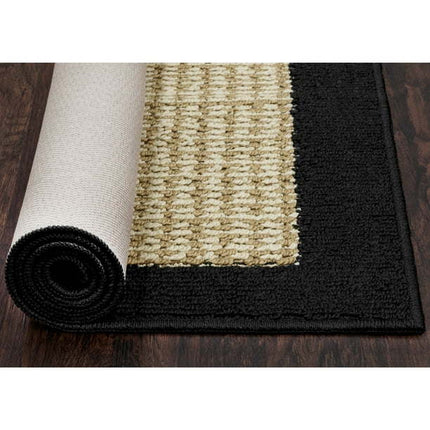 AR3- Machine Washable Faux Sisal Gray Indoor Accent Rug Set, 3-Piece Set - Likeshoppe 