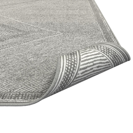 AQ18- Benzara Gray Viscose Area Rug 5x8 - Likeshoppe 