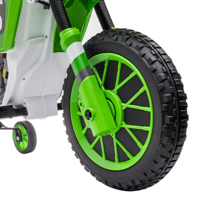 BH12- 12V Kids Ride on Toy Motorcycle, Electric Motor Toy Bike with Training Wheels for Kids 3-6, Green - Likeshoppe 