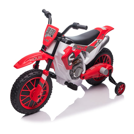 BH8- 12V Kids Ride on Toy Motorcycle, Electric Motor Toy Bike with Training Wheels for Kids 3-6, Red - Likeshoppe 