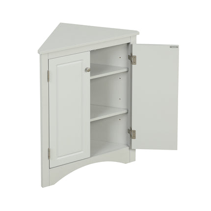 AM4- Triangle Bathroom Storage Cabinet with Adjustable Shelves;  Freestanding Floor Cabinet for Home Kitchen