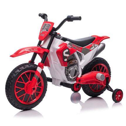 BH8- 12V Kids Ride on Toy Motorcycle, Electric Motor Toy Bike with Training Wheels for Kids 3-6, Red - Likeshoppe 