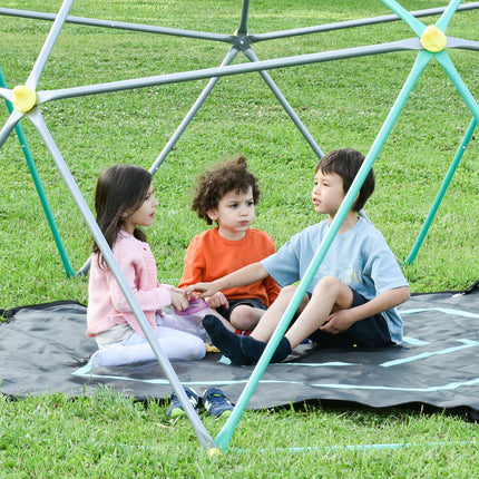 BB11-13ft Geometric Dome Climber Play Center, Kids Climbing Dome Tower with Hammock, Rust & UV Resistant Steel Supporting 1000 LBS - Likeshoppe 