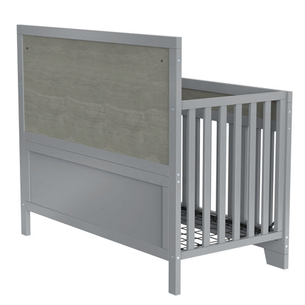 AO17- Certified Baby Safe Crib, Pine Solid Wood, Non-Toxic Finish, Gray - Likeshoppe 