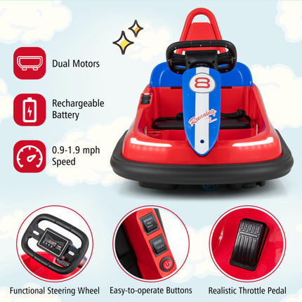 BH22-6V kids Ride-on Bumper Car with 360° Spinning and Dual Motors - Likeshoppe 