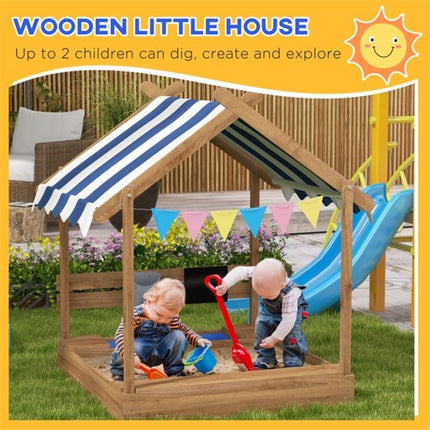 BF2- Wooden Sandbox, for 3-7 Years Old Kids - Likeshoppe 