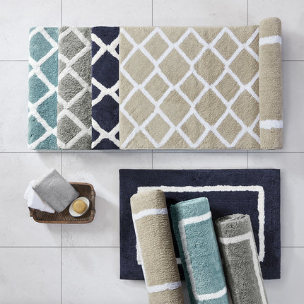 AR1- Reversible High Pile Tufted Microfiber Bath Rug - Likeshoppe 