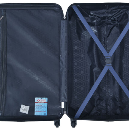 CA1- 3 Piece Luggage Sets ABS Lightweight Suitcase with Two Hooks;  Spinner Wheels;  TSA Lock;  (20/24/28)