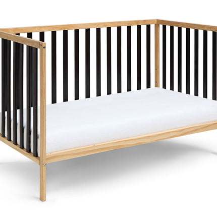 AO7- Deux Remi 3-in-1 Convertible Island Crib Natural/Black - Likeshoppe 