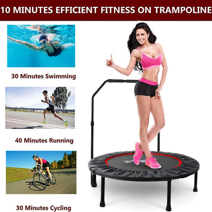 BA31- 40 Inch Mini Exercise Trampoline for Adults or Kids Indoor Fitness Rebounder Trampoline with Safety Pad Max. Load 300LBS - Likeshoppe 