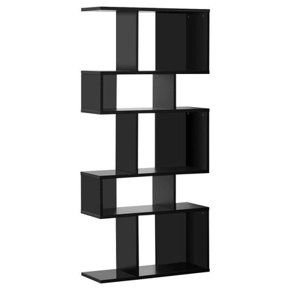 AT24- 5 Cubes Ladder Shelf Corner Bookshelf Display Rack Bookcase - Likeshoppe 