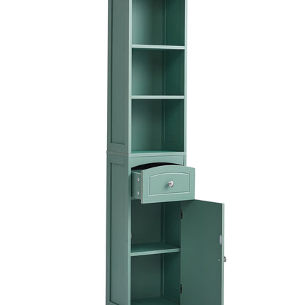 AN3- Tall Bathroom Cabinet;  Freestanding Storage Cabinet with Drawer;  MDF Board;  Adjustable Shelf - Likeshoppe 