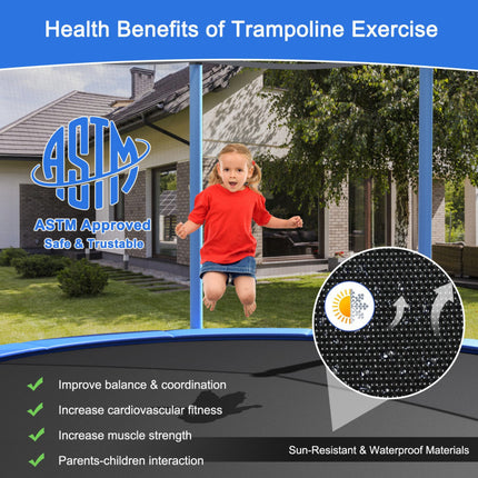 BA48- Outdoor Trampoline with Safety Closure Net - Likeshoppe 