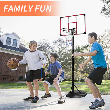 BG6- Portable Basketball Hoop System Stand Height Adjustable 7.5ft - 9.2ft with 32 Inch Backboard and Wheels for Youth Adults Indoor Outdoor Basketball Goal - Likeshoppe 