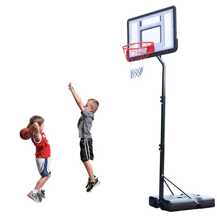 BG2- Portable Removable Basketball System Basketball Hoop Teenager PVC Transparent Backboard with Adjustable Height 7ft - 8.5ft - Likeshoppe 