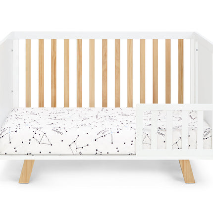 AO9-Livia 3-in-1 Convertible Island Crib White/Natural - Likeshoppe 