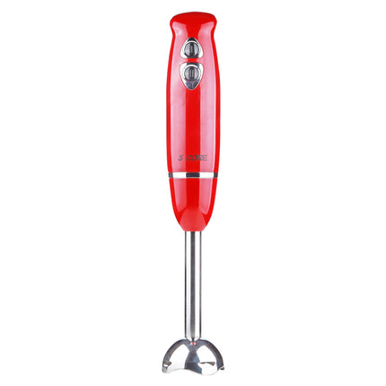 BQ4- 5 Core Handheld Blender, Electric Hand Blender 8-Speed 500W, Immersion Hand Held Blender Stick with Food Grade Stainless Steel Blades for Perfect Smoothies, Puree Baby Food & Soup - HB 1510 BLK/RED - Likeshoppe 