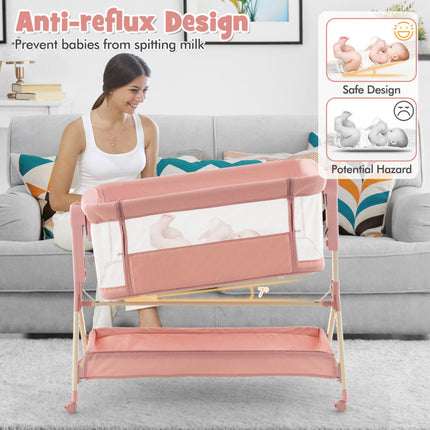 AP1- Height Adjustable Bedside Sleeper with Storage Bag and Soft Mattress for Baby - Likeshoppe 